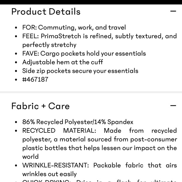 Athleta NWOT Endless Cargo Pant - Picture 7 of 16